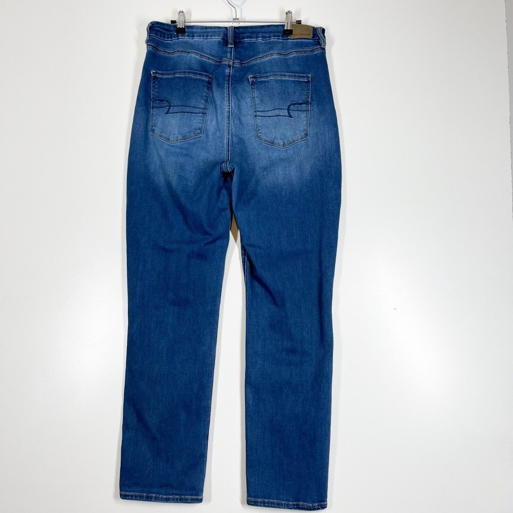 American Eagle Curvy Hi-Rise Skinny Fit Jeans Women's Blue Stretch Denim Size 16 - Picture 2 of 8